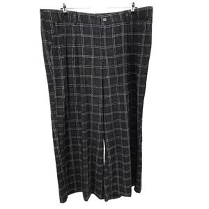 Torrid Wide Leg Crepe Ink Dot Plaid Pants Plus Size 28